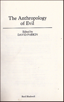 The Anthropology of Evil # 21687