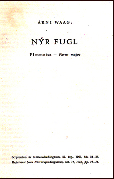 Nr fugl. Trjspr # 21870