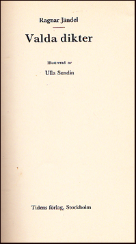 Valda dikter av Ragnar J�ndel # 22312