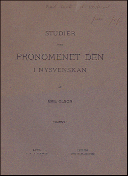 Studier ver pronomenet den i nysvenskan # 25899