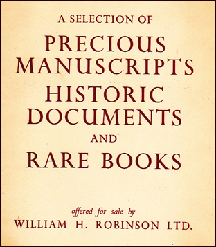 A Selection af Precious Manuscripts, Historic Documents and Rare Books # 26511