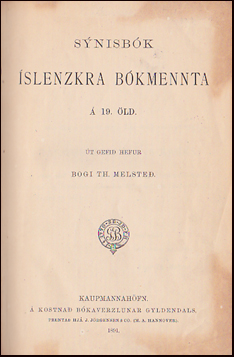 Snisbk slenskra bkmennta  19. ld # 28911