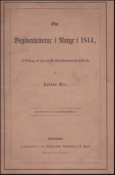 Om Begivenhederne i Norge i 1814 # 30366