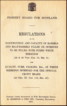 Regulations as to Construction and Capacity of Barrels # 30580