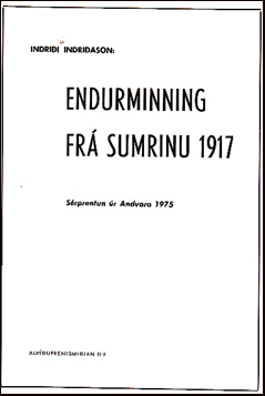 Endurminning fr sumrinu 1917 # 30608