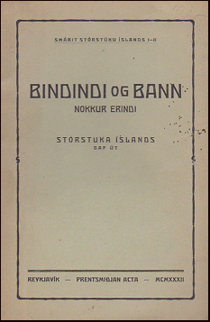 Bindindi og bann # 31109