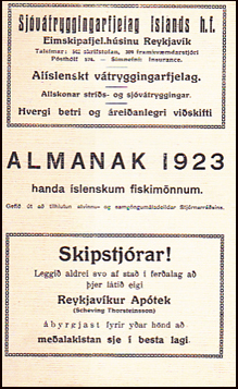 Almanak handa íslenskum fiskimönnum 1923 # 31740 Almanak handa íslenskum fiskimönnum 1923 # 31740