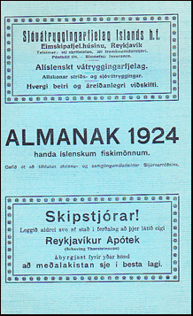 Almanak handa íslenskum fiskimönnum 1924 # 31742 Almanak handa íslenskum fiskimönnum 1924 # 31742