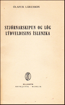 Stjrnskipun og lg Lveldisins slenzka # 54147