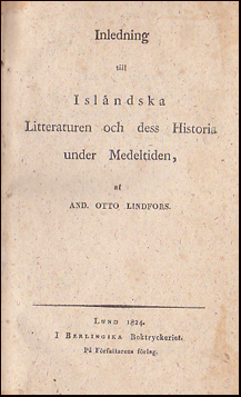 Inledning till islndska litteraturen # 77991