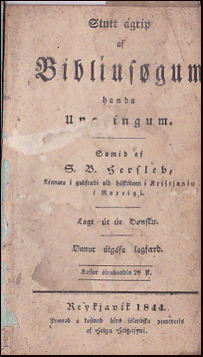 Stutt grip af Biblusgum handa Unglngum # 32595