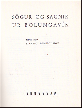 Sgur og sagnir r Bolungarvk # 73099