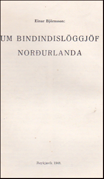 Um bindindislggjf Norurlanda # 37525