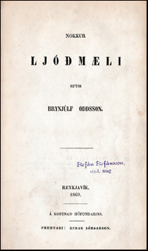 Nokkur ljmli eptir Brynjlf Oddsson # 41387