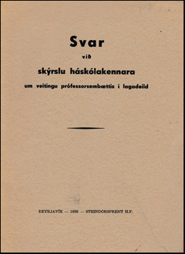 Skrsla hsklakennara - Svar vi skrslu # 41795