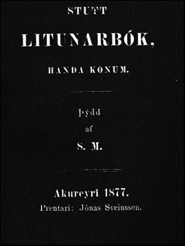 Stutt litunarbk handa konum # 42242