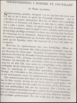 Sprkrensing i Norden p 1700-tallet # 47855