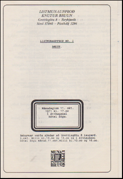 Listmunauppbo Kntur Bruun # 48442
