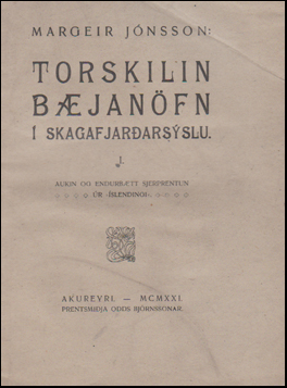 Torskilin bjarnfn  Skagafjararsslu. I. # 48038