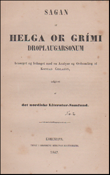 Sagan af Helga ok Grimi Droplaugarsonum # 49641