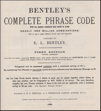 Bentleys Complete Phrase Code # 49753