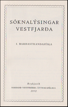 Sknalsingar Vestfjara # 50819