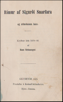 Rmur af Siguri snarfara og ttmnnum hans # 51257