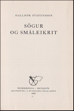 Sgur og smleikrit # 51845