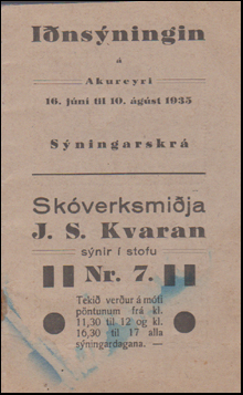 Insningin  Akureyri 1935 # 52075