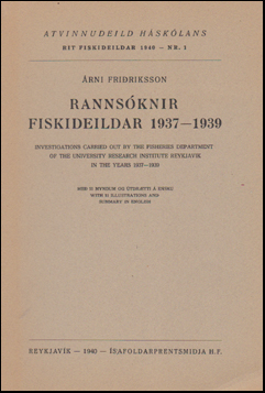 Rannsknir Fiskideildar 1937-1939 # 52260