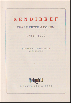 Sendibrf fr slenzkum konum 1784-1900 # 70201