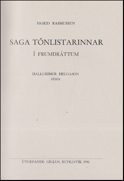 Saga tnlistarinnar  frumdrttum # 52726