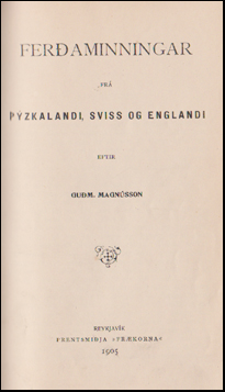 Feraminningar fr zkalandi, Sviss og Englandi # 53974