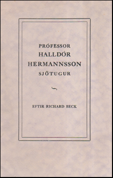 Prfessor Halldr Hermannsson sjtugur # 55156