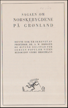 Sagaen om norskebygdene p Grnland # 55248