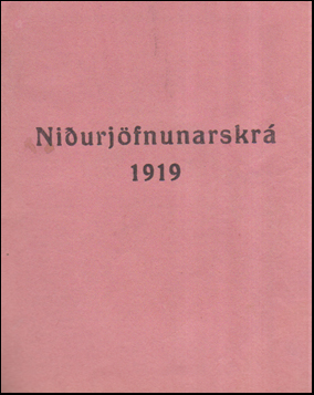 Niurjfnunarskr 1919 # 55505