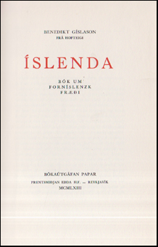 slenda. Bk um fornslenzk fri # 56622