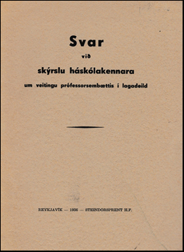 Skrsla hsklakennara - Svar vi skrslu # 57452