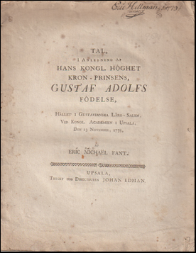 Tal, i anledning af hans kongl. hghet kron-prinsens # 57582