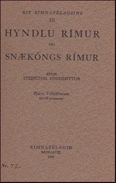 Hyndlu rmur og Snkngs rmur # 58292