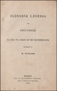 Oldnorsk lsebog for begyndere # 58541