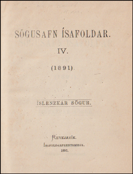 Sgusafn safoldar. IV. (1891). # 58547