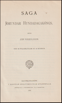 Saga Jrundar Hundadagakngs # 59428