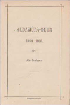 Aldamóta-óður 1900-1901 # 59832