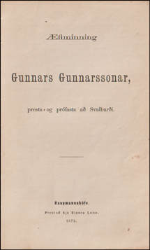 fiminning Gunnars Gunnarssonar prests # 86414