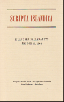 Scripta Isladica 13/1962 # 61214