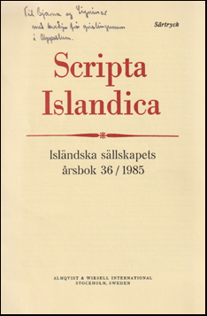Scripta Isladica 36/1985 # 61218