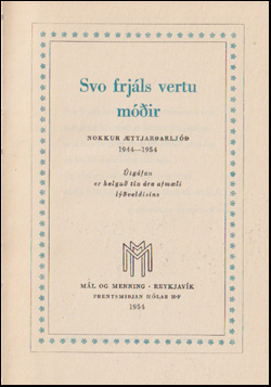 Svo frjls vertu mir # 61417