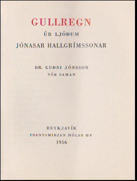 Gullregn r ljum Jnasar Hallgrmssonar # 79597