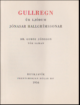 Gullregn r ljum Jnasar Hallgrmssonar # 77809